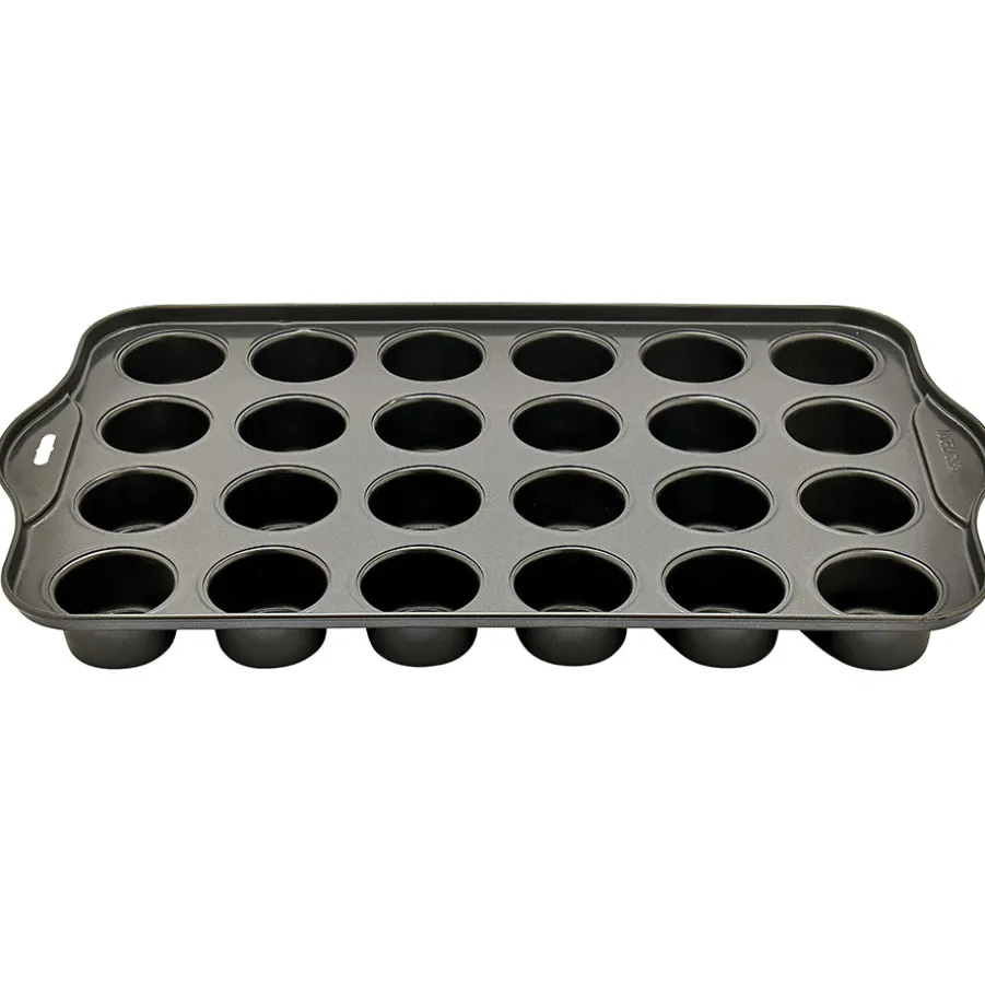 Flash Sale Maxi moule 24 mini muffins fond amovible Moules En Acier Carbone